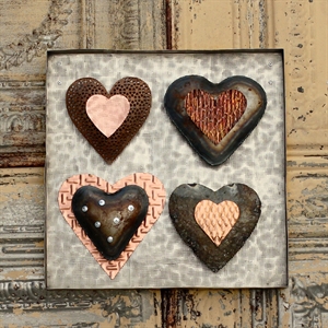 Picture of Hearts x 4 Wall Decor