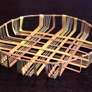 Picture of Hand Woven Brass and Copper Tray