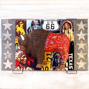 Picture of Mixed Media Cheyenne Wall Decor Piece
